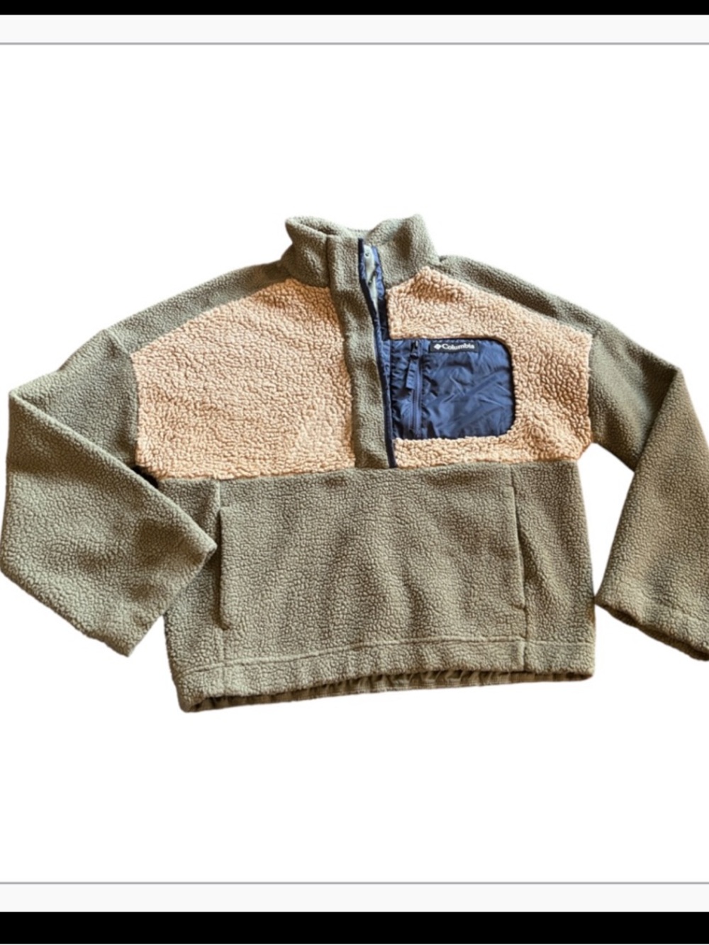 Columbia Sherpa fleece multi color pullover size small